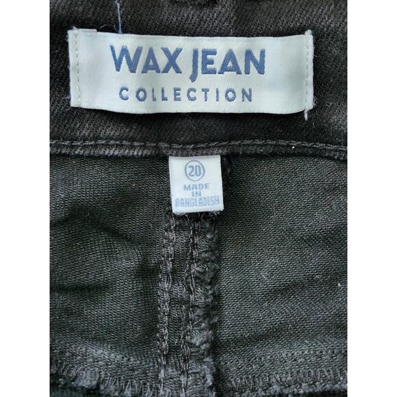 Wax Jean Butt Black High Rise Distressed Stretch Denim Plus Curvy Size 20 A0023 - Picture 2 of 4